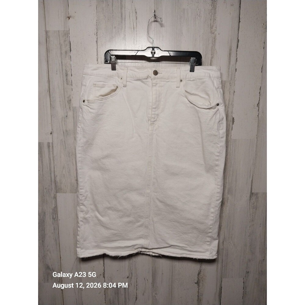 Universal Thread White Denim Midi Skirt Size 17